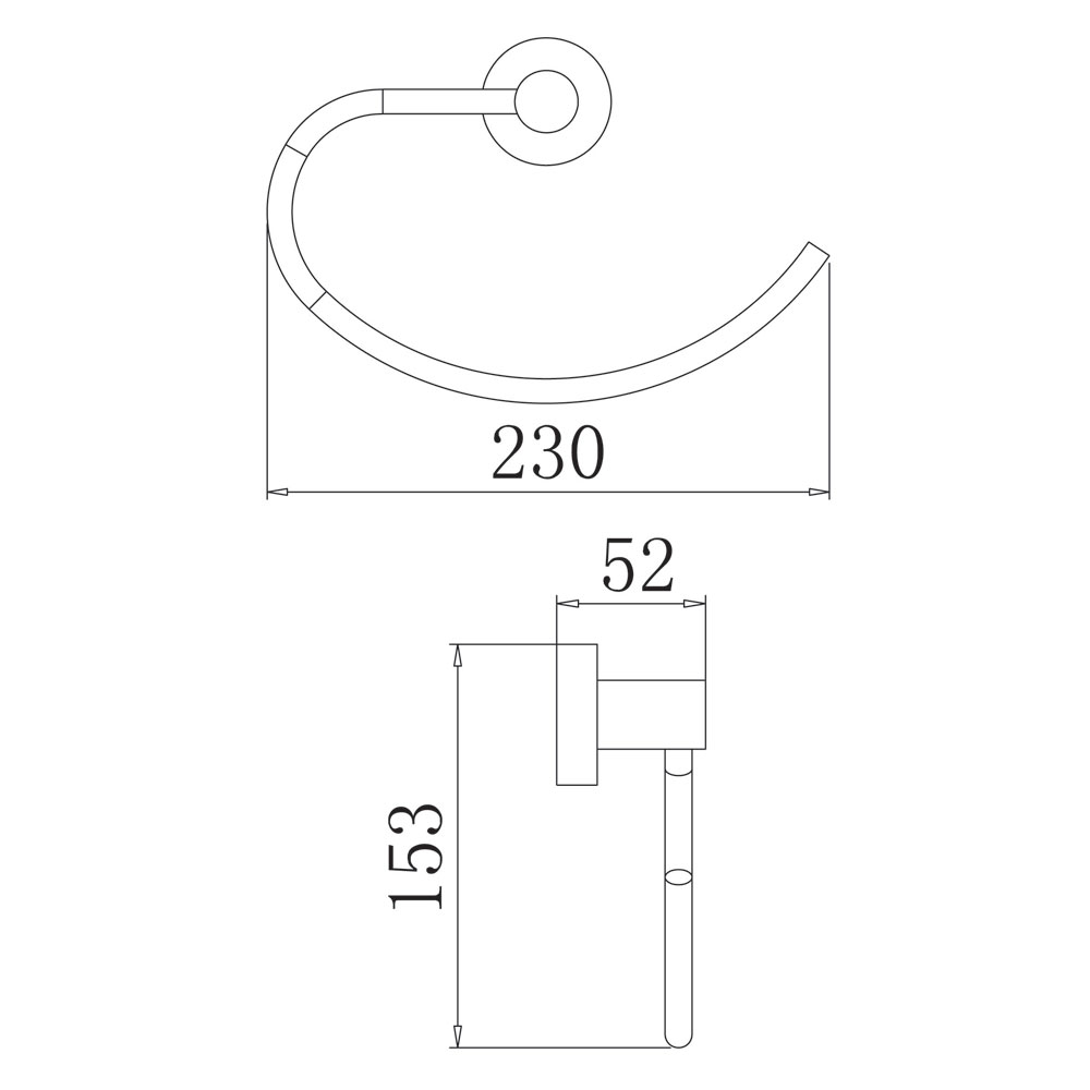 GLOBE Series Towel Ring – Chrome