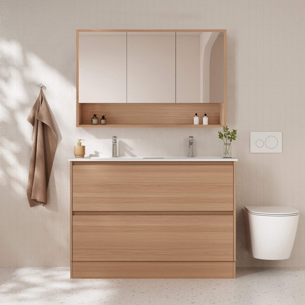 HERA 1200mm Freestanding Vanity - Elegant Oak