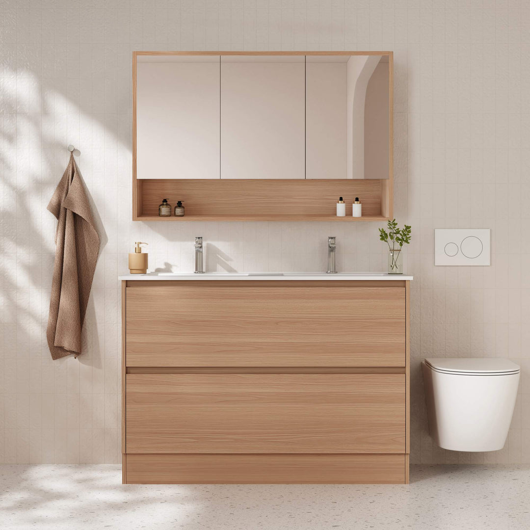 HERA 1200mm Freestanding Vanity - Elegant Oak