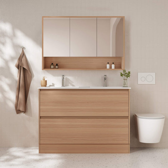 HERA 1200mm Freestanding Vanity - Elegant Oak