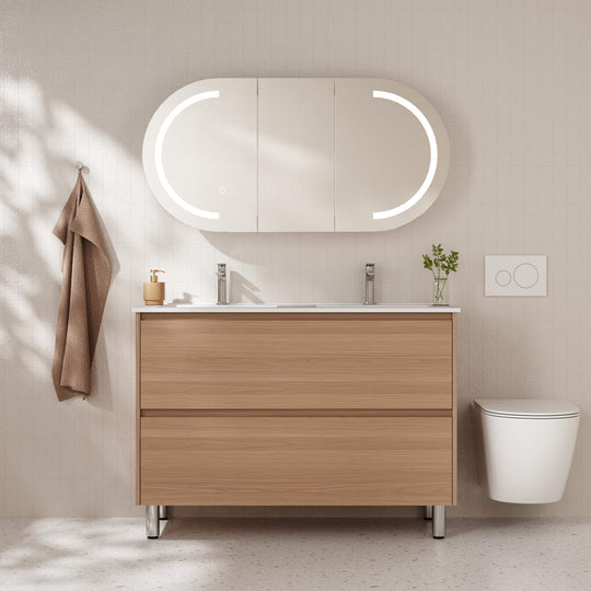 HERA 1200mm Freestanding Vanity - Elegant Oak