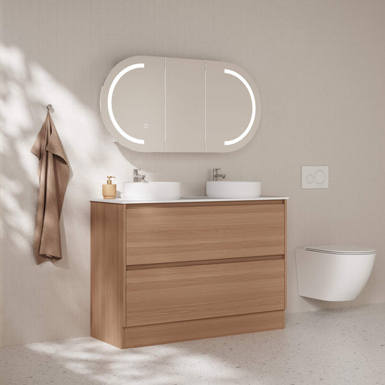 HERA 1200mm Freestanding Vanity - Elegant Oak