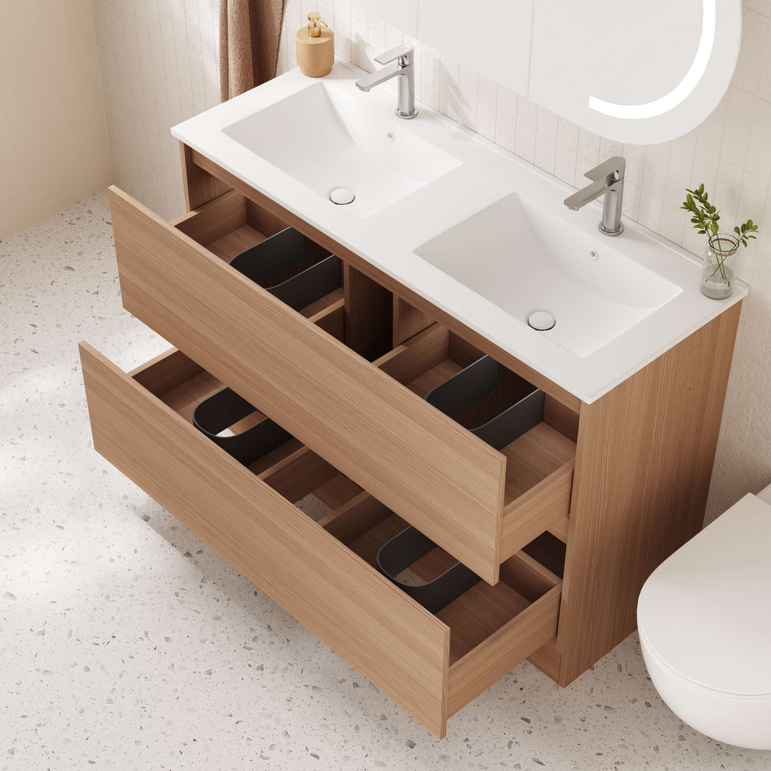 HERA 1200mm Freestanding Vanity - Elegant Oak