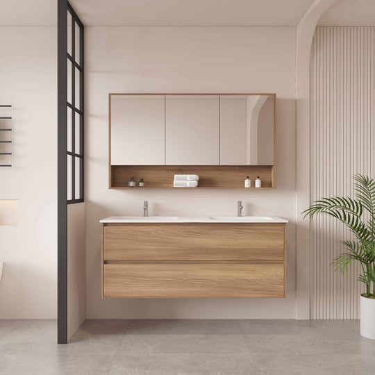 HERA 1200mm Wall-Hung Vanity - Elegant Oak