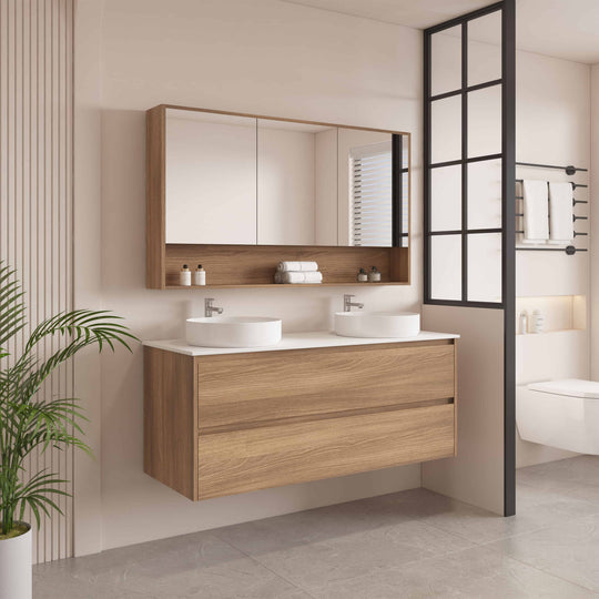 HERA 1200mm Wall-Hung Vanity - Elegant Oak