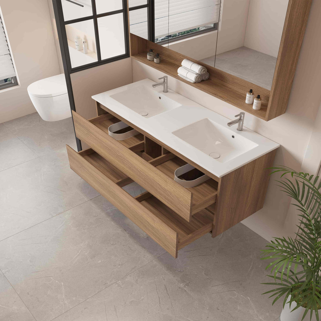 HERA 1200mm Wall-Hung Vanity - Elegant Oak