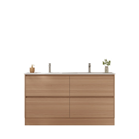 HERA 1500mm Freestanding Vanity - Elegant Oak