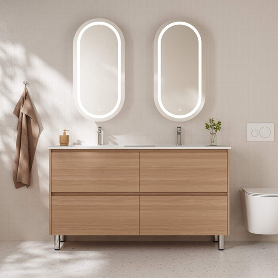 HERA 1500mm Freestanding Vanity - Elegant Oak