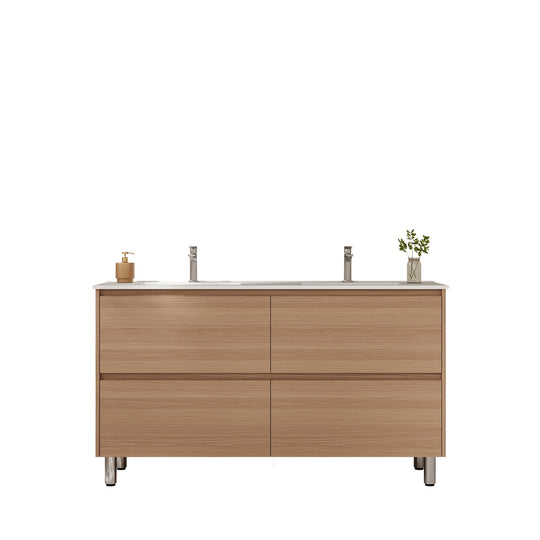HERA 1500mm Freestanding Vanity - Elegant Oak