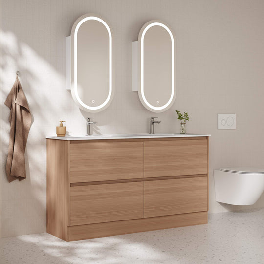 HERA 1500mm Freestanding Vanity - Elegant Oak