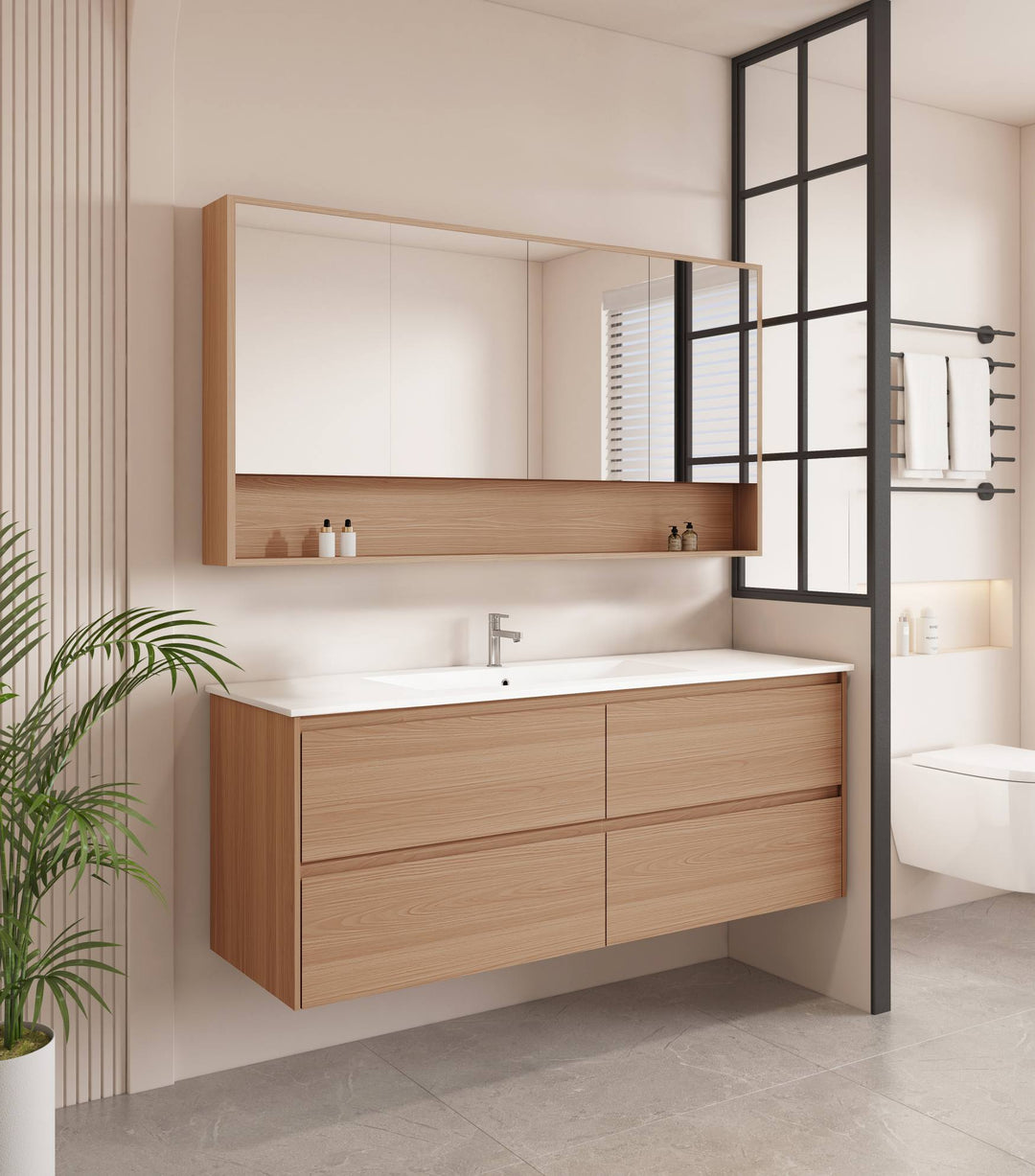 HERA 1500mm Wall-Hung Vanity - Elegant  Oak