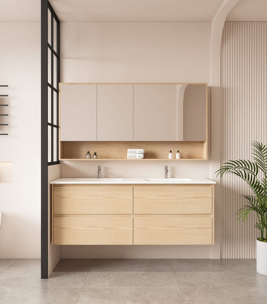 HERA 1500mm Wall-Hung Vanity - Tas Oak