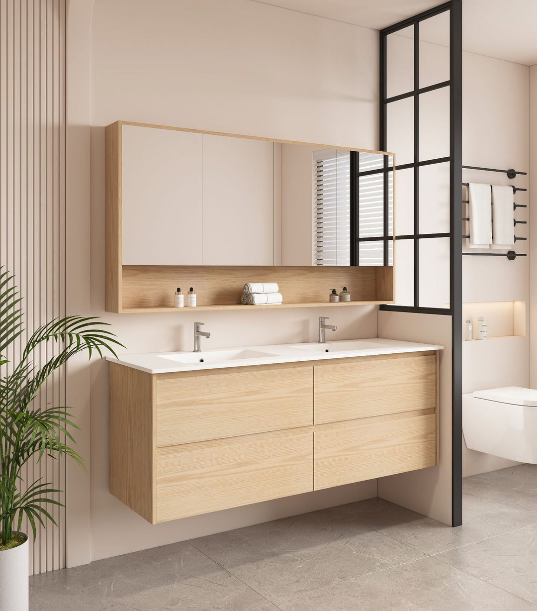 HERA 1500mm Wall-Hung Vanity - Tas Oak