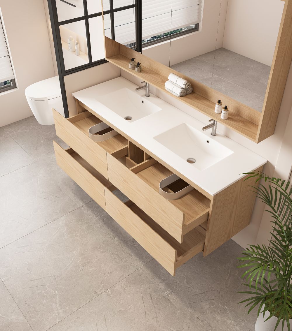 HERA 1500mm Wall-Hung Vanity - Tas Oak