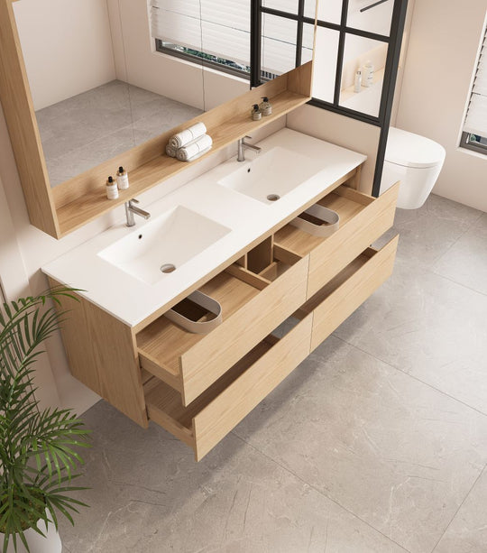 HERA 1500mm Wall-Hung Vanity - Tas Oak