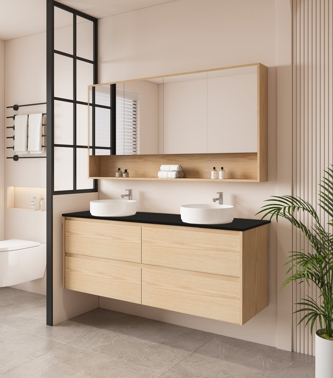 HERA 1500mm Wall-Hung Vanity - Tas Oak