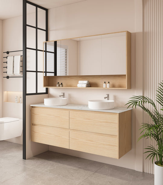 HERA 1500mm Wall-Hung Vanity - Tas Oak