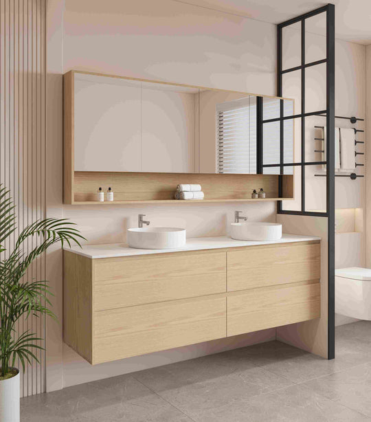 HERA 1800mm Wall-Hung Vanity - Tas Oak