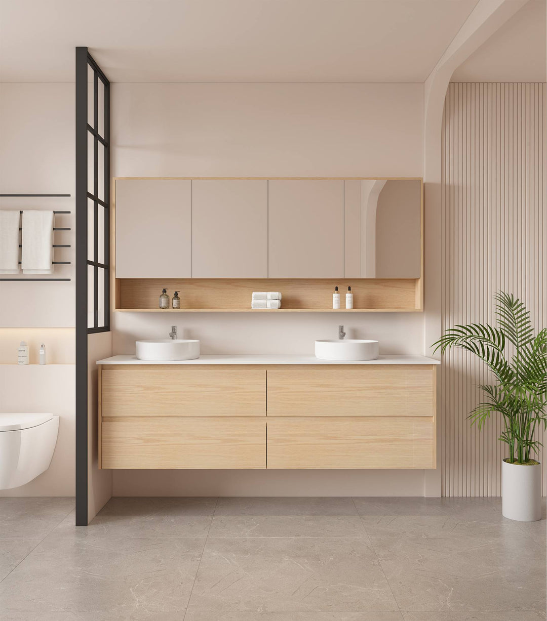 HERA 1800mm Wall-Hung Vanity - Tas Oak