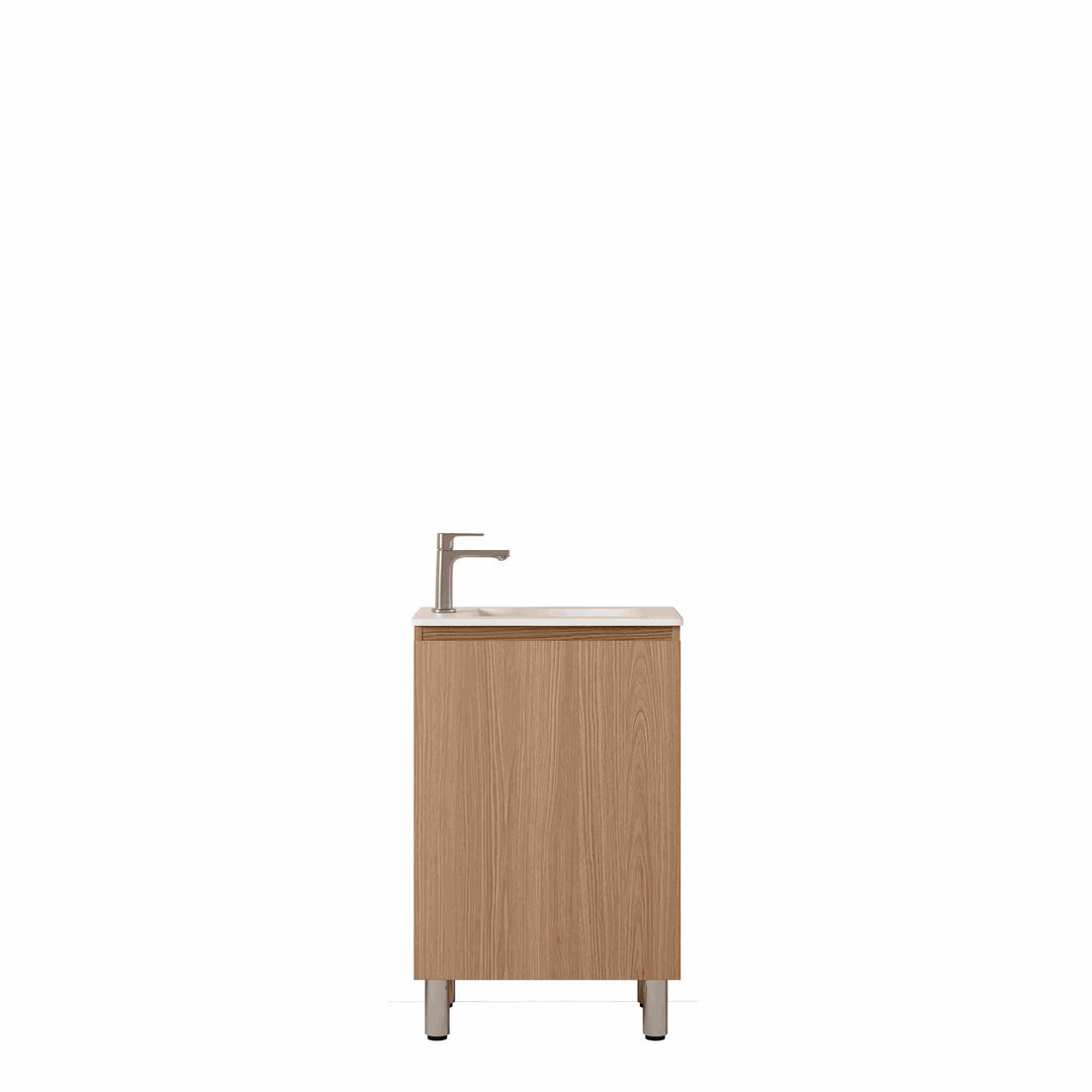 HERA 550mm Slim Freestanding Vanity with Basin- Elegant Oak