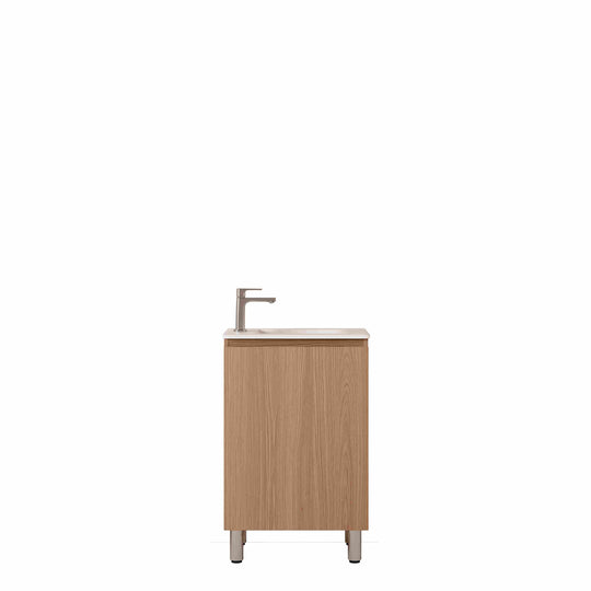 HERA 550mm Slim Freestanding Vanity with Basin- Elegant Oak