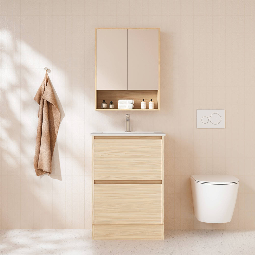 HERA 600mm Freestanding Vanity - Tas Oak