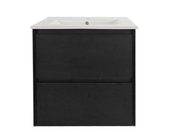 HERA 600mm Wall-Hung Vanity - Black Oak