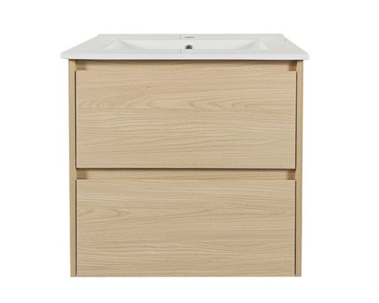 HERA 600mm Wall-Hung Vanity - Tas Oak