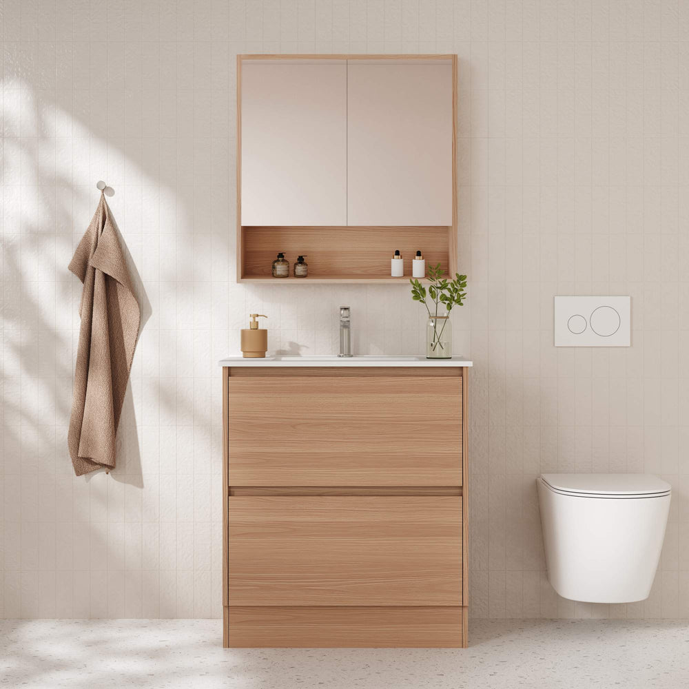 HERA 750mm Freestanding Vanity - Elegant Oak