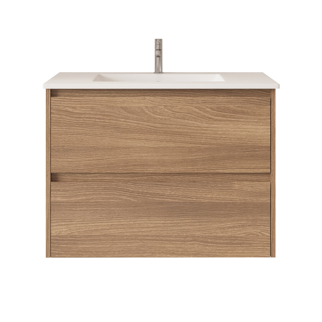 HERA 750mm Wall-Hung Vanity - Elegant  Oak