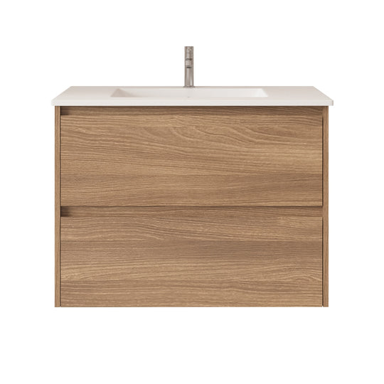 HERA 750mm Wall-Hung Vanity - Elegant  Oak