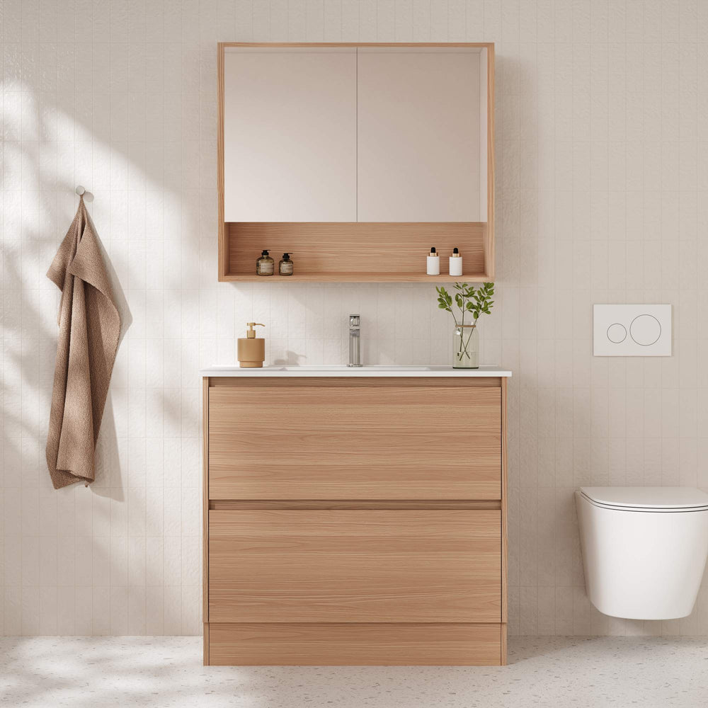HERA 900mm Freestanding Vanity - Elegant Oak