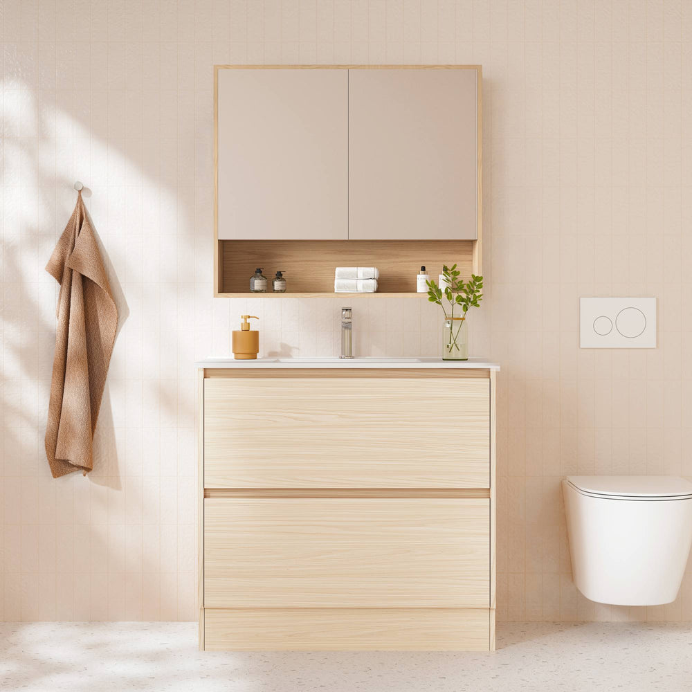 HERA 900mm Freestanding Vanity - Tas Oak