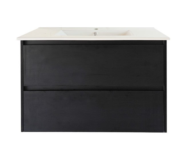 HERA 900mm Wall-Hung Vanity - Black Oak