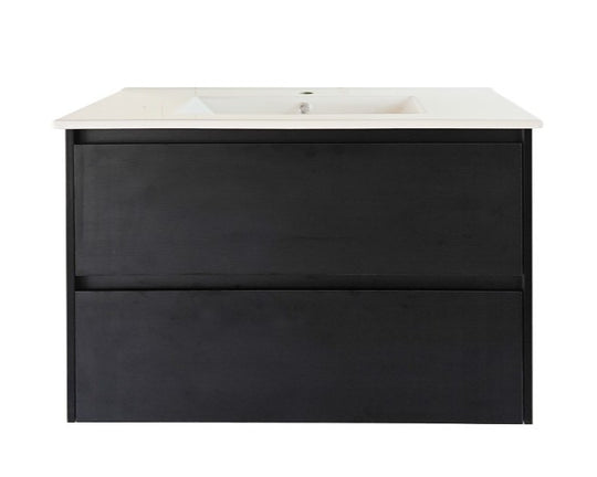 HERA 900mm Wall-Hung Vanity - Black Oak