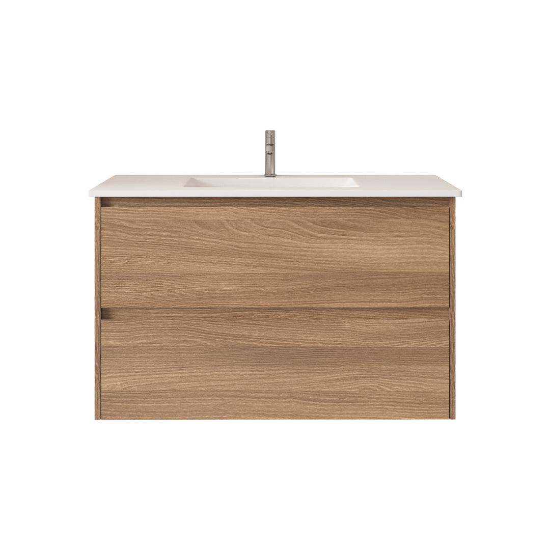 HERA 900mm Wall-Hung Vanity - Elegant  Oak