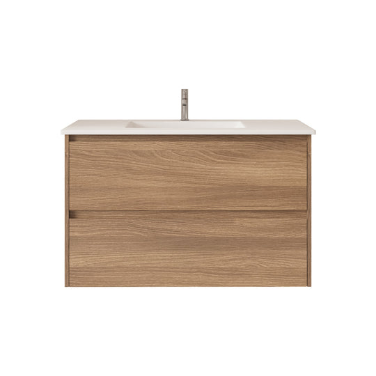 HERA 900mm Wall-Hung Vanity - Elegant  Oak