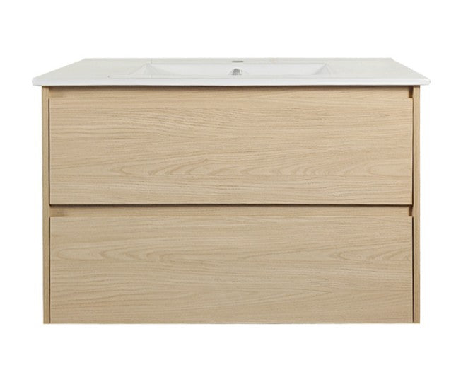 HERA 900mm Wall-Hung Vanity - Tas Oak