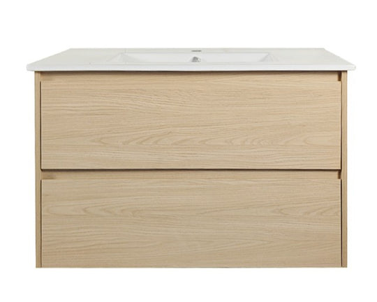 HERA 900mm Wall-Hung Vanity - Tas Oak