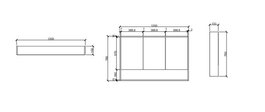 Armoire de rasage en PVC