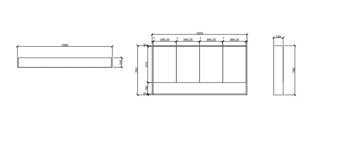 Armoire de rasage en PVC