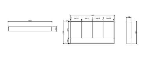 Armoire de rasage en PVC