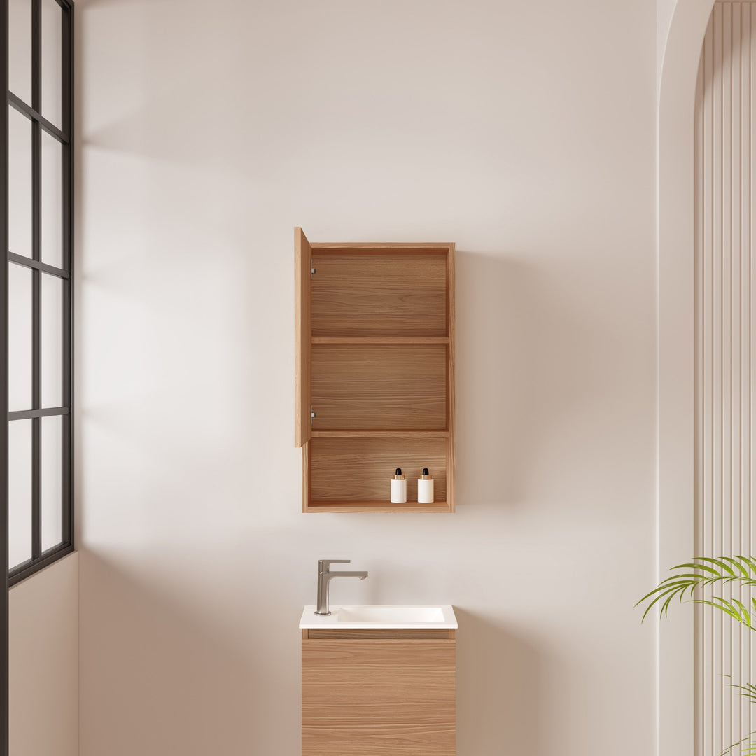 HERA 400mm Shaving Cabinet - Elegant Oak