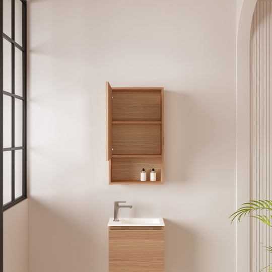 HERA 400mm Shaving Cabinet - Elegant Oak