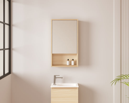 HERA 400mm Shaving Cabinet - Tas Oak