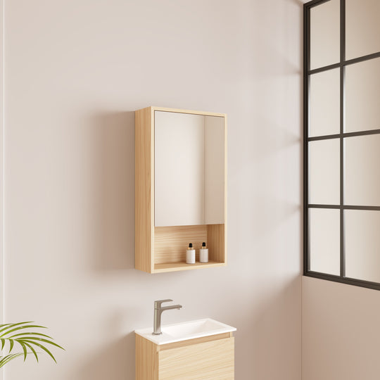 HERA 400mm Shaving Cabinet - Tas Oak