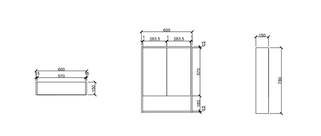 Armoire de rasage en PVC