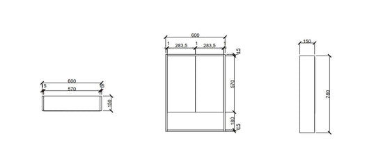 Armoire de rasage en PVC