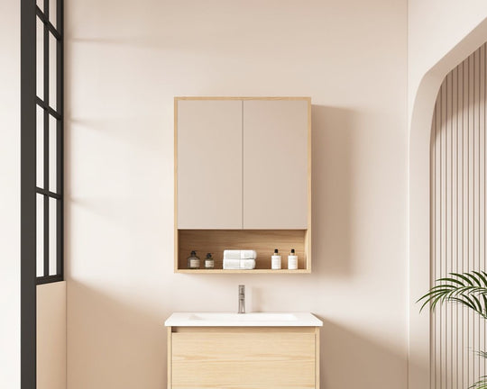 HERA 600mm Shaving Cabinet - Tas Oak