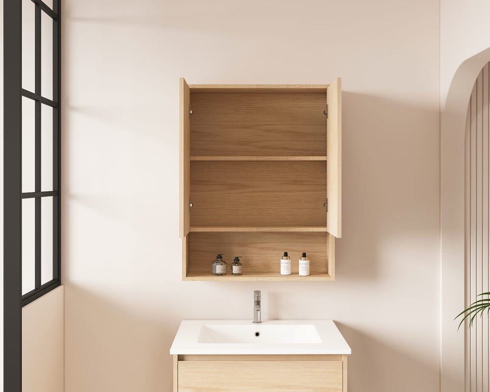 HERA 600mm Shaving Cabinet - Tas Oak